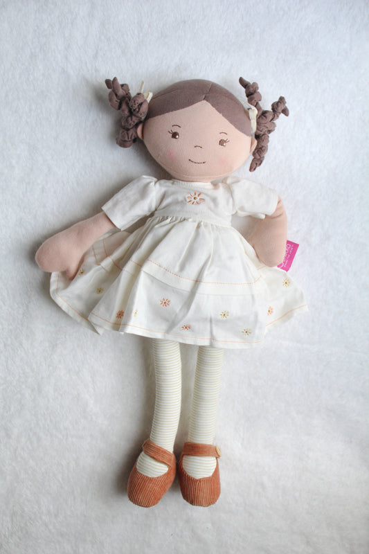 Bonikka - Cecilia Linen Doll With Brown Hair