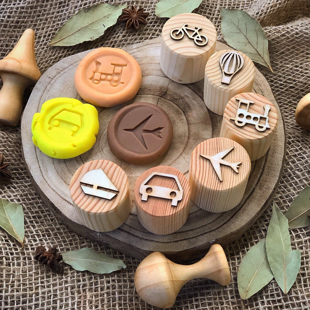 Beadie Bug Play transport playdough stamps.