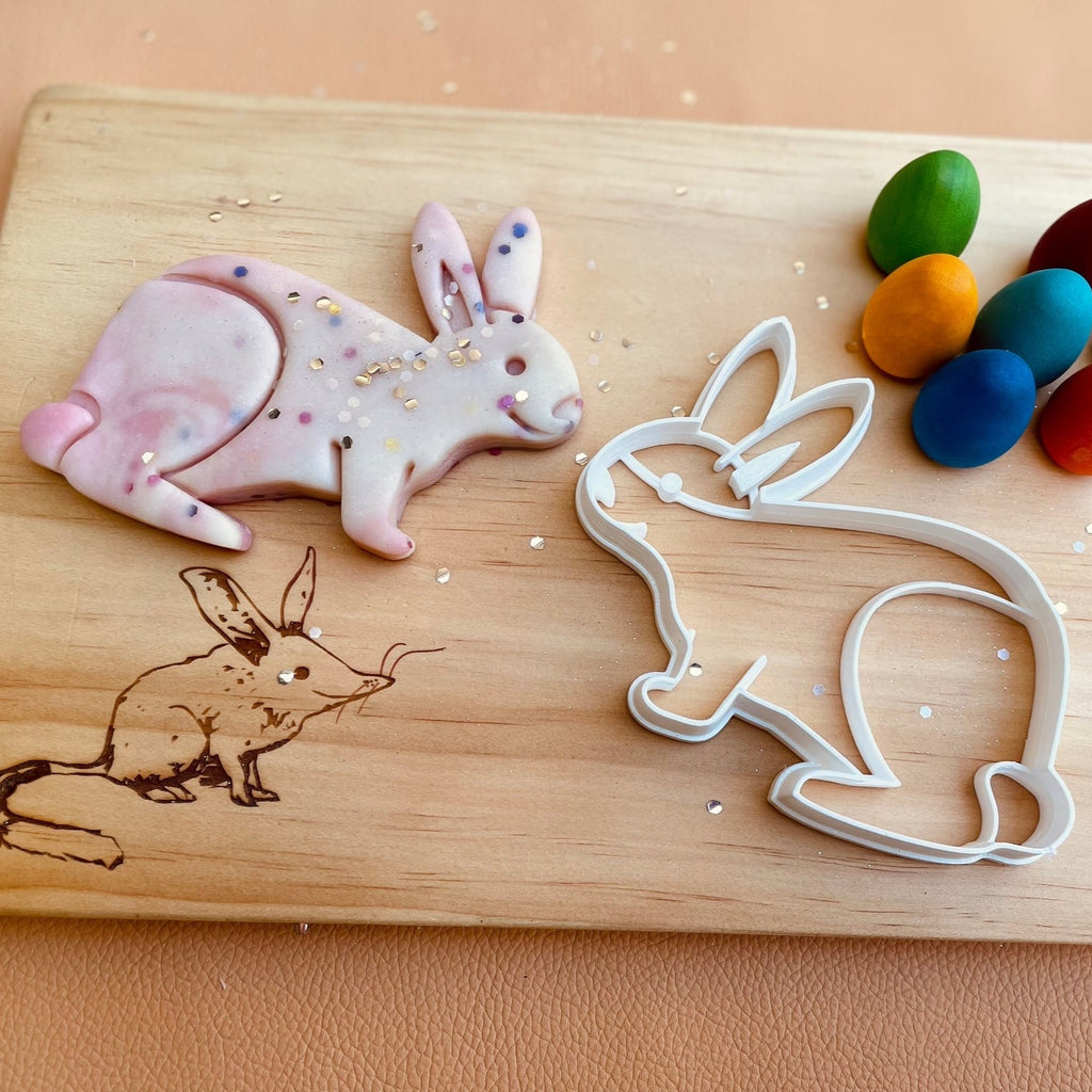Beadie Bug Play Easter Bunny playdough bio cutter.