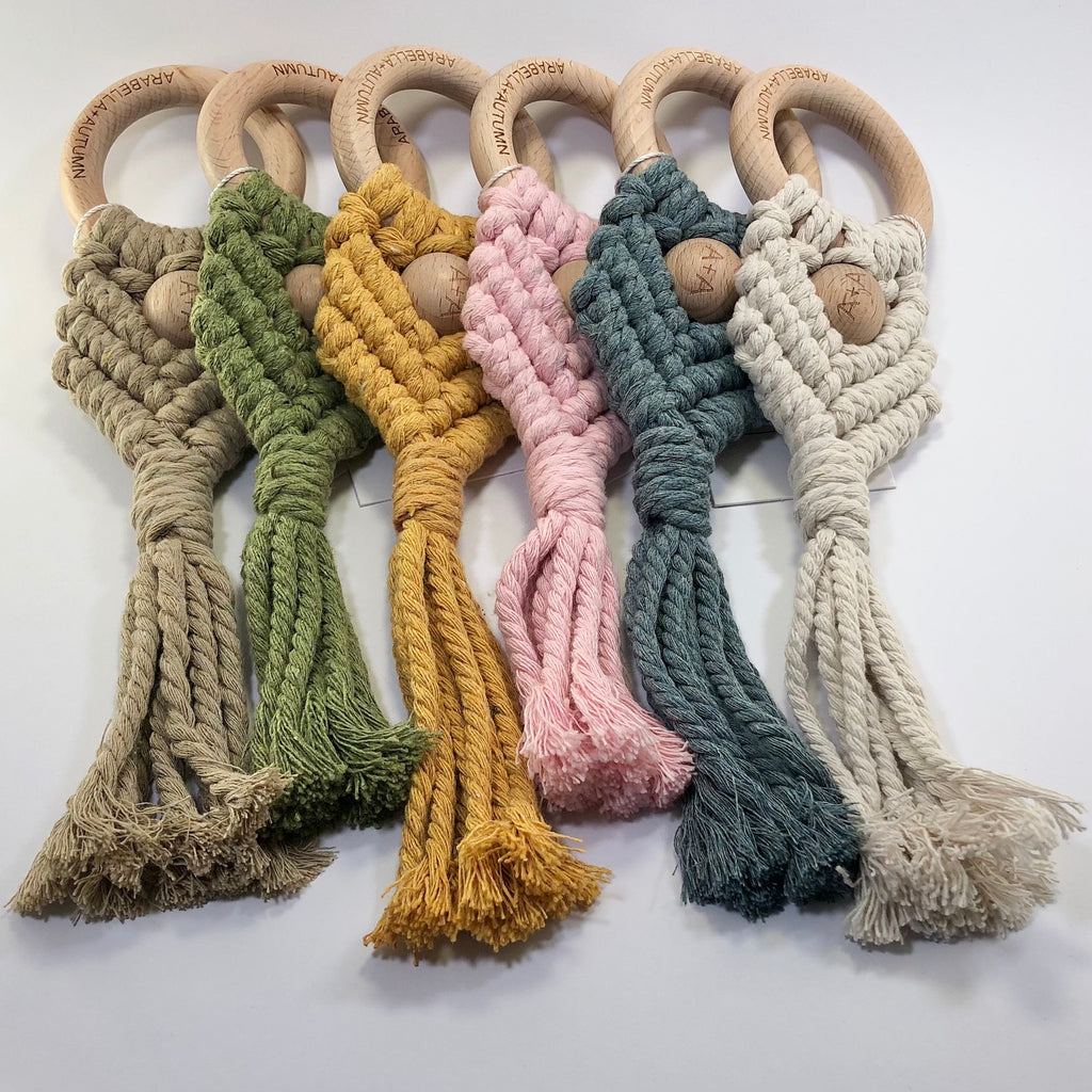 Arabella + Autumn Macrame Teether