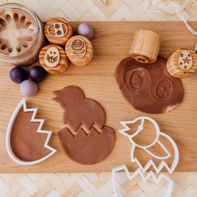 Beadie Bug Play hatching egg playdough cutter.