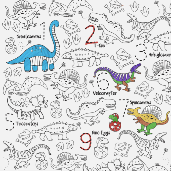 Hey Doodle DinoRoar Colouring mat.