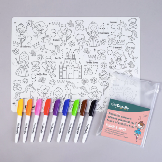 Hey Doodle Sugar and Spice Silicone Colouring Mat