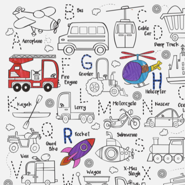 Hey Doodle Hoot Hoot Tonk colouring mat.